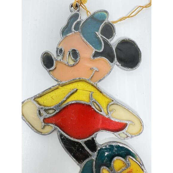 Disney Kurt Adler Stained Glass Christmas Ornaments 1982 Donald Daisy Minnie - Picture 5 of 9